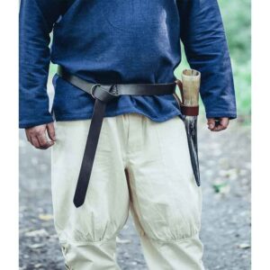 Conrad Stitched Medieval Ring Belt - Black