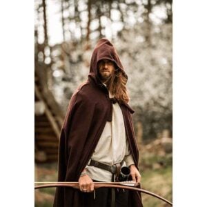 LC-6007B Elinor Classic Medieval Cloak - Brown