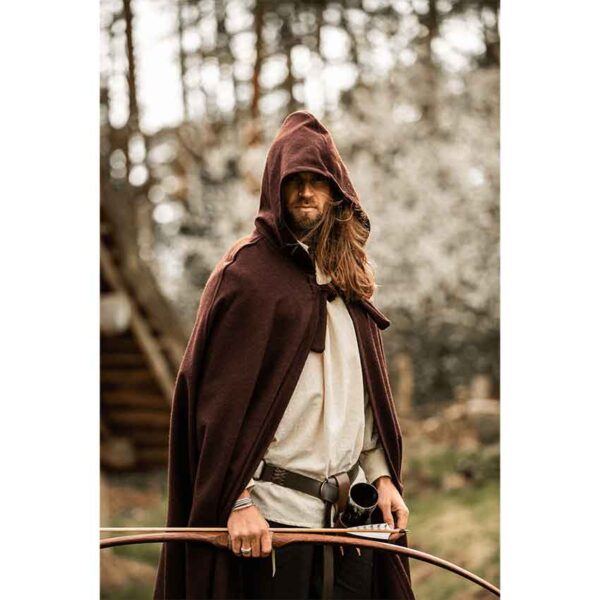 LC-6007B Elinor Classic Medieval Cloak - Brown