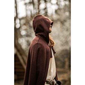 LC-6007B Elinor Classic Medieval Cloak - Brown