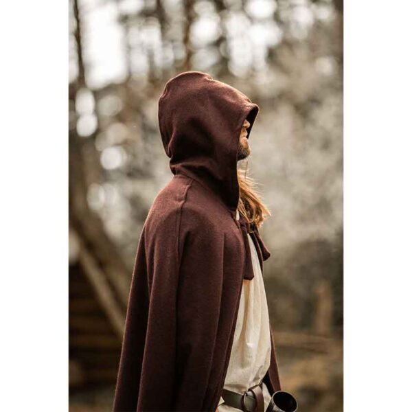 LC-6007B Elinor Classic Medieval Cloak - Brown