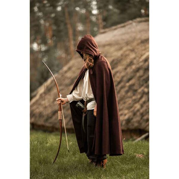 LC-6007B Elinor Classic Medieval Cloak - Brown