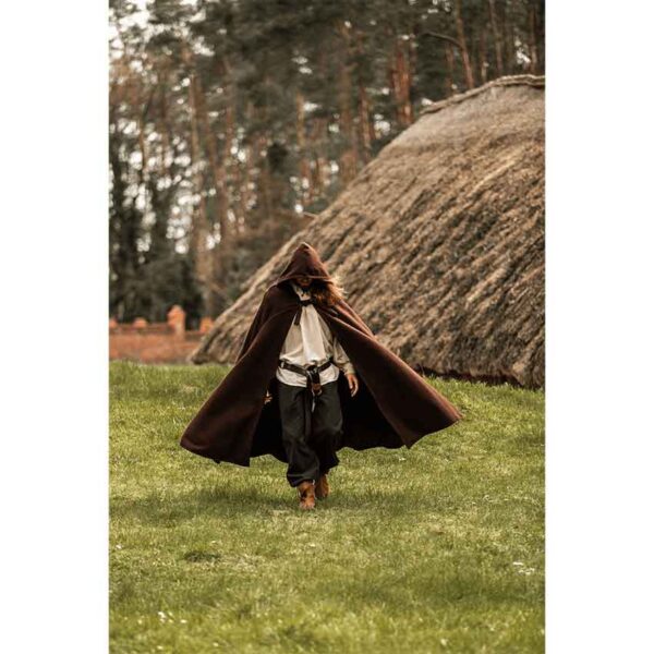 LC-6007B Elinor Classic Medieval Cloak - Brown