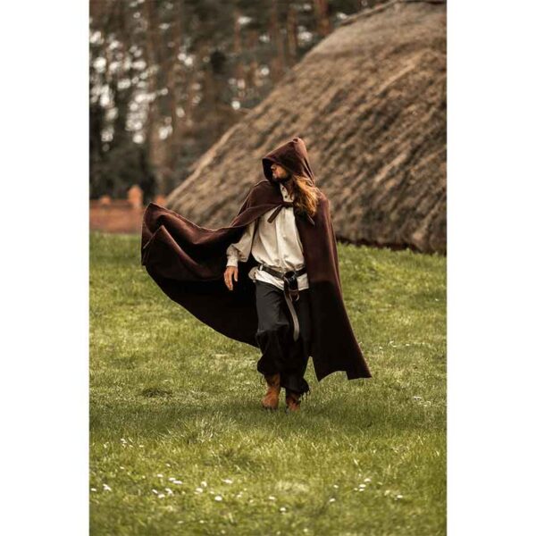 LC-6007B Elinor Classic Medieval Cloak - Brown