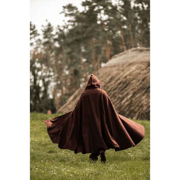 LC-6007B Elinor Classic Medieval Cloak - Brown