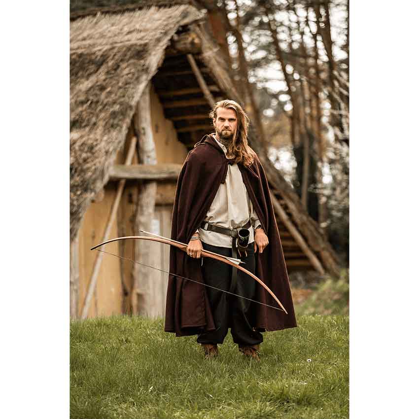 LC-6007B Elinor Classic Medieval Cloak - Brown