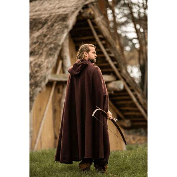 LC-6007B Elinor Classic Medieval Cloak - Brown