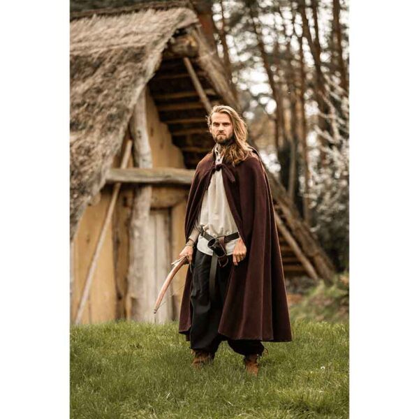 LC-6007B Elinor Classic Medieval Cloak - Brown
