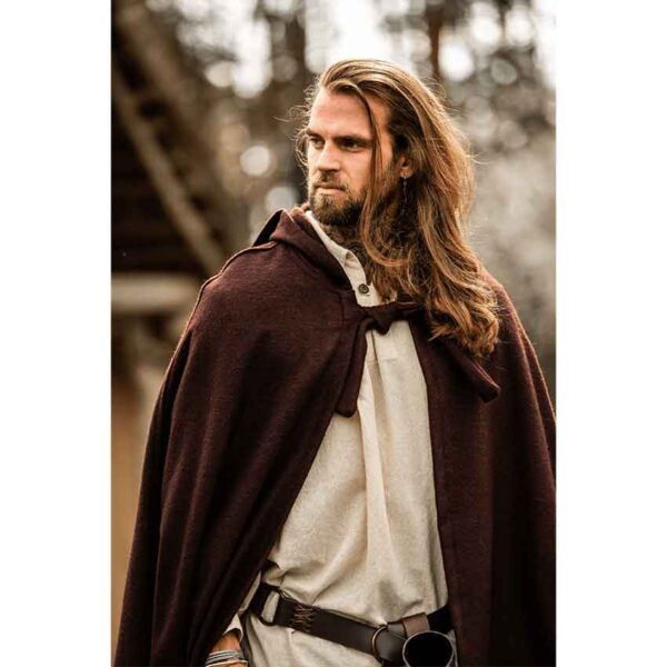 LC-6007B Elinor Classic Medieval Cloak - Brown