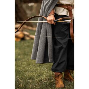Ilmar Medieval Cloak with Dragon Clasp - Grey