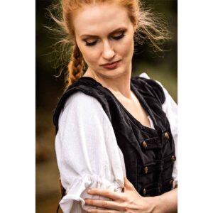 Adaliz Medieval Military Bodice - Black