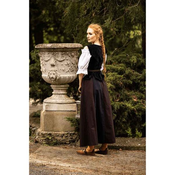 Adaliz Medieval Military Bodice - Black