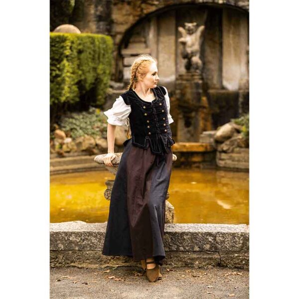 Adaliz Medieval Military Bodice - Black