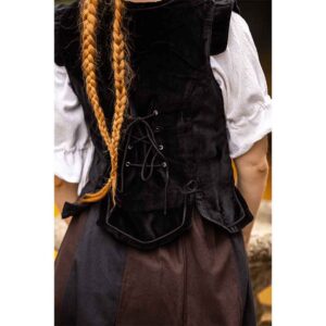 Adaliz Medieval Military Bodice - Black