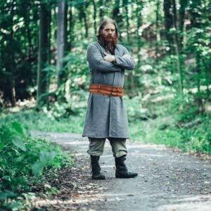 Balder Wool Viking Coat - Grey