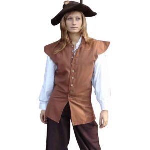 Charles Men's Medieval Doublet - Tobacco Brown