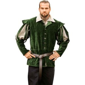 Brandolf Landsknecht Slit Sleeve Doublet - Green