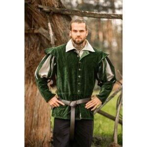 Brandolf Landsknecht Slit Sleeve Doublet - Green