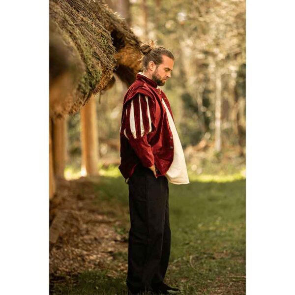 Brandolf Landsknecht Slit Sleeve Doublet - Red