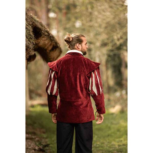 Brandolf Landsknecht Slit Sleeve Doublet - Red