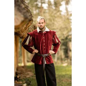 Brandolf Landsknecht Slit Sleeve Doublet - Red