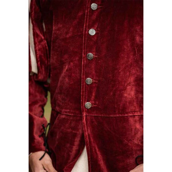 Brandolf Landsknecht Slit Sleeve Doublet - Red