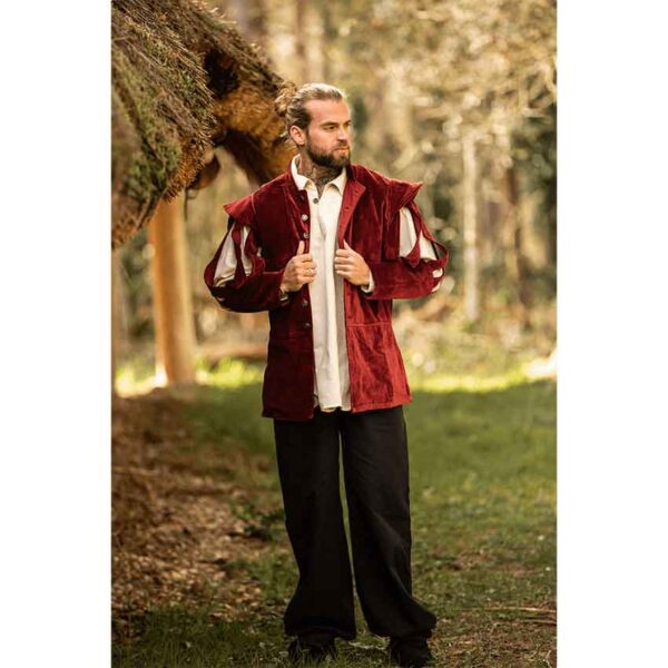 Brandolf Landsknecht Slit Sleeve Doublet - Red