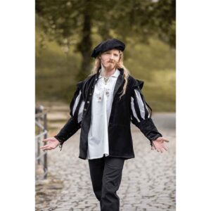 Brandolf Landsknecht Slit Sleeve Doublet - Black