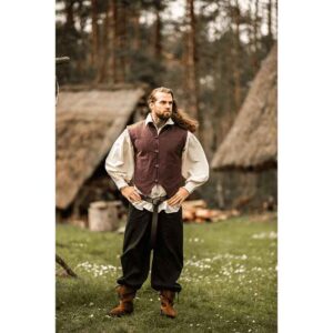 Irvin Hand Woven Cotton Medieval Vest - Brown