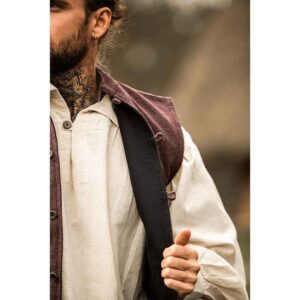 Irvin Hand Woven Cotton Medieval Vest - Brown