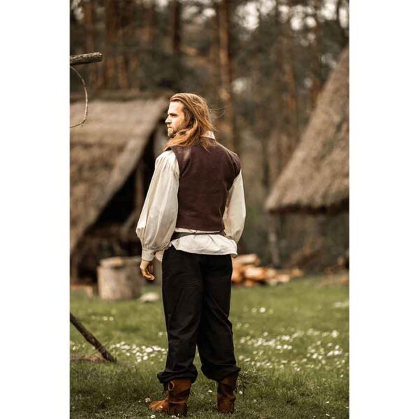 Irvin Hand Woven Cotton Medieval Vest - Brown