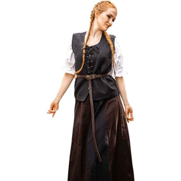 Franziska Women's Medieval Vest - Black
