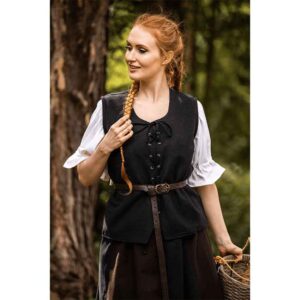 Franziska Women's Medieval Vest - Black