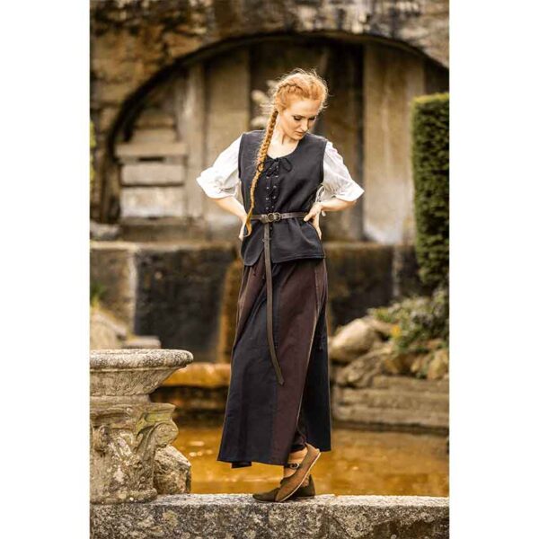 Franziska Women's Medieval Vest - Black
