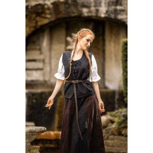 Franziska Women's Medieval Vest - Black