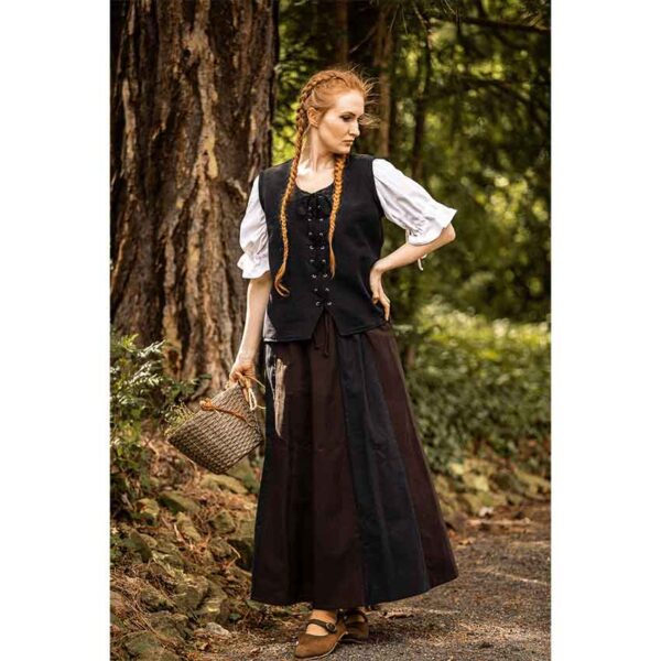 Franziska Women's Medieval Vest - Black