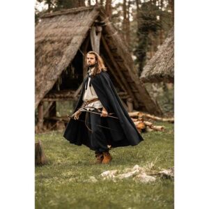 Frantz Cotton Adventurer's Cloak - Black