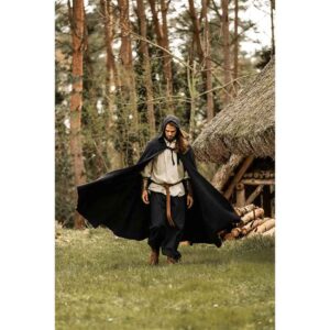 Frantz Cotton Adventurer's Cloak - Black