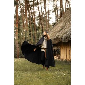 Frantz Cotton Adventurer's Cloak - Black
