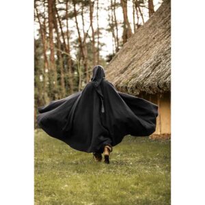 Frantz Cotton Adventurer's Cloak - Black