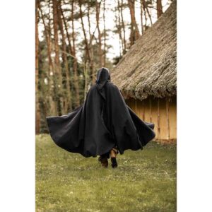 Frantz Cotton Adventurer's Cloak - Black