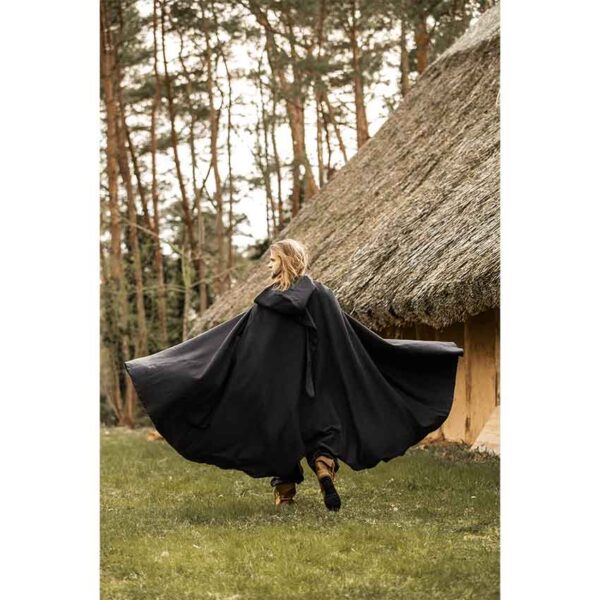 Frantz Cotton Adventurer's Cloak - Black