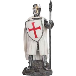 Knight Crusader Spearman Statue
