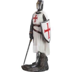 Medieval Templar Knight-at-Arms Statue