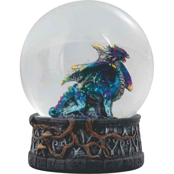 Blue Ice Dragon Snow Globe