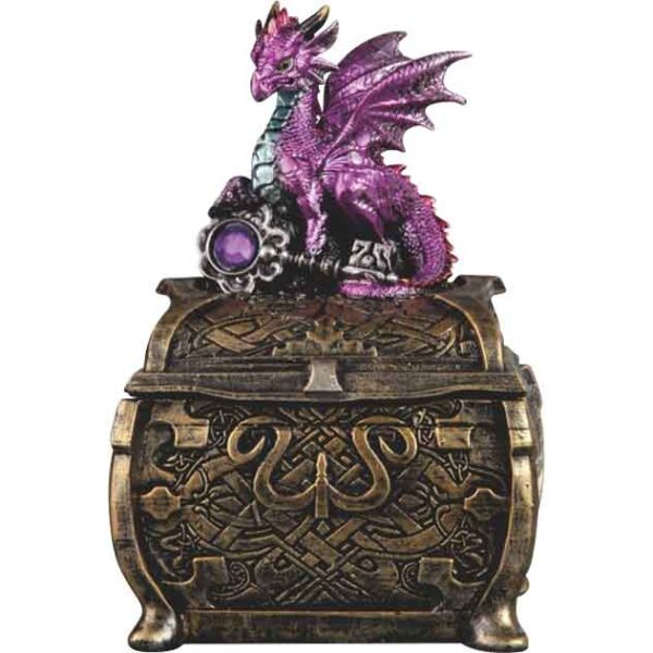 Bronze Keeper of the Key Dragon Trinket Box