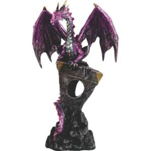 Purple Dragon on Ancient Ruins Statue