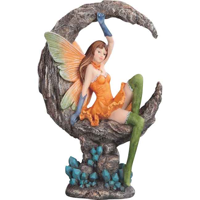 Crescent Moon Fairy Statue