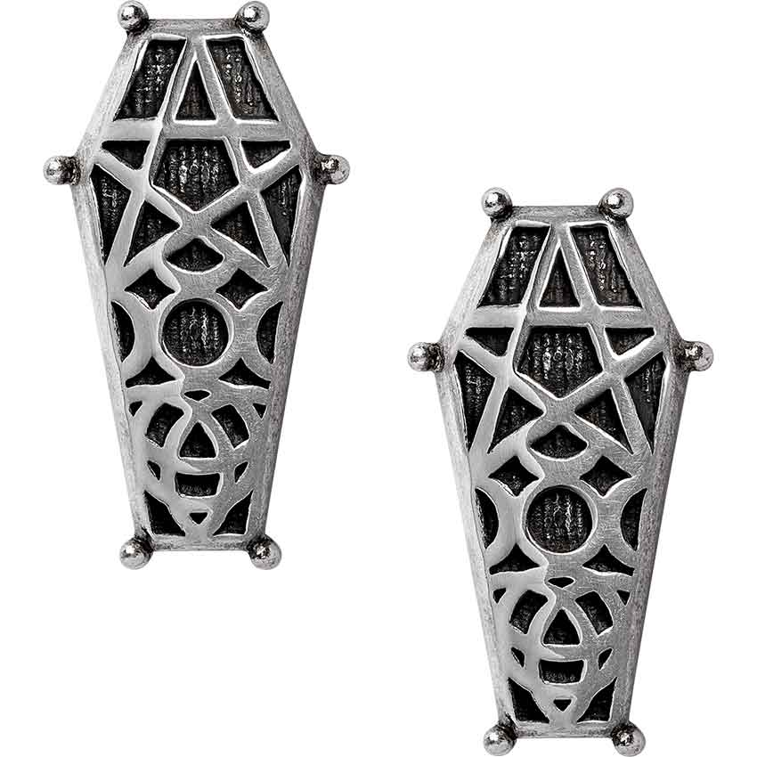 Hex Coffin Stud Earrings
