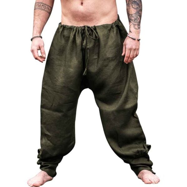 Wodan Viking Linen Trousers - Olive